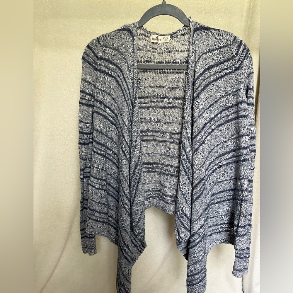 Hollister Striped X Small High Low Cardigan